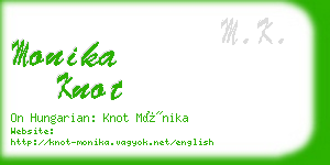 monika knot business card